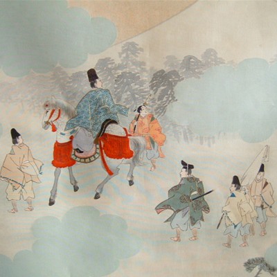 Antique Fukusa-Daimyo Gyoretsu Antique Fukusa-Daimyo Gyoretsu