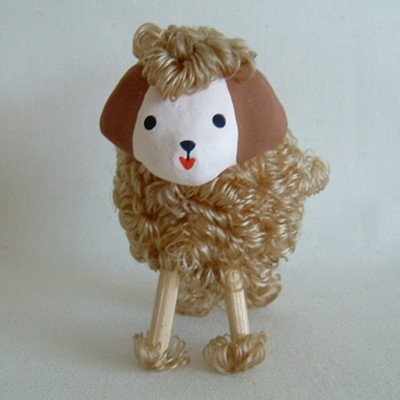 Poodle Japanese Folkcraft Paper Mache Dog Poodle Japanese Folkcraft Paper Mache Dog