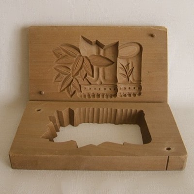 Antique Kashigata, Japanese Sweet Cake Mold, Bamboo Antique Kashigata, Japanese Sweet Cake Mold, Bamboo