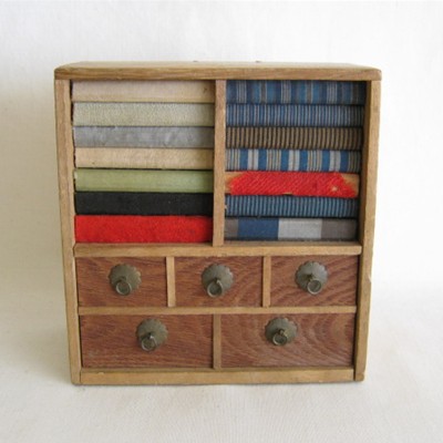 Miniature Merchant's Fabric Tansu, #2 Miniature Merchant's Fabric Tansu, #2